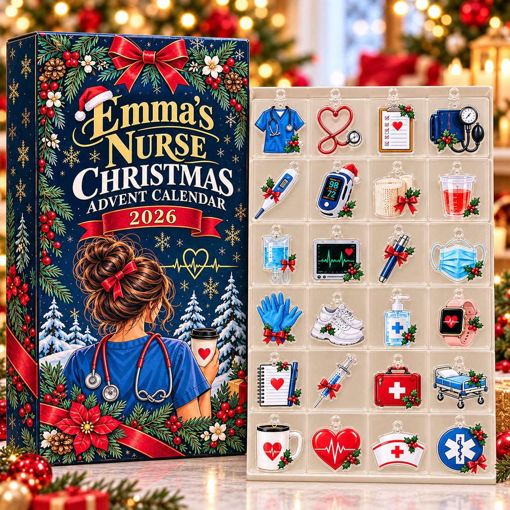 Registered Nurse Advent Calendar HG, 24 Acrylic Hanging Ornaments, Profession Christmas Countdown, Keepsake Gift, Registered Nurse Christmas