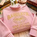 Basgiath War College Gingham Mock Neck HFN Sweatshirt, Embroidered Dragon Academy Shirt, Fantasy Bookish Gingham Collar Sweatshirt, Reader Gift