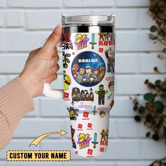 Roblox Lego Custom  Quencher 30oz or 40oz Stainless Steel Tumbler With Handle,  Best gifts for Friend Family NVA