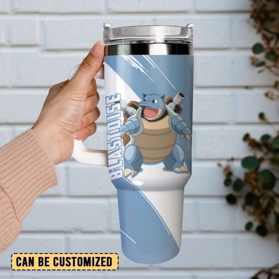 Blastoise Pokemon Anime Custom Quencher 30oz Or 40oz Stainless Steel Tumbler With Handle HG