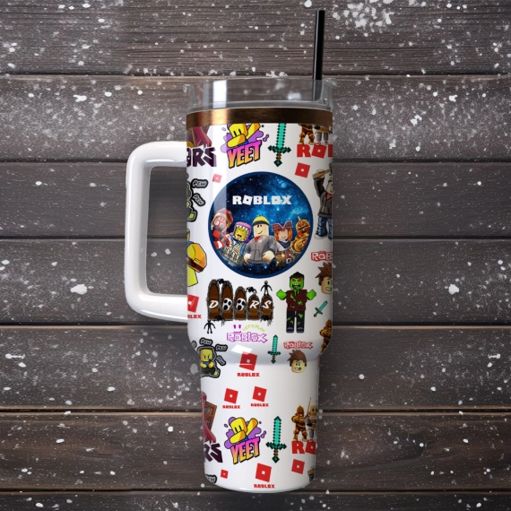 Roblox Lego Custom  Quencher 30oz or 40oz Stainless Steel Tumbler With Handle,  Best gifts for Friend Family NVA