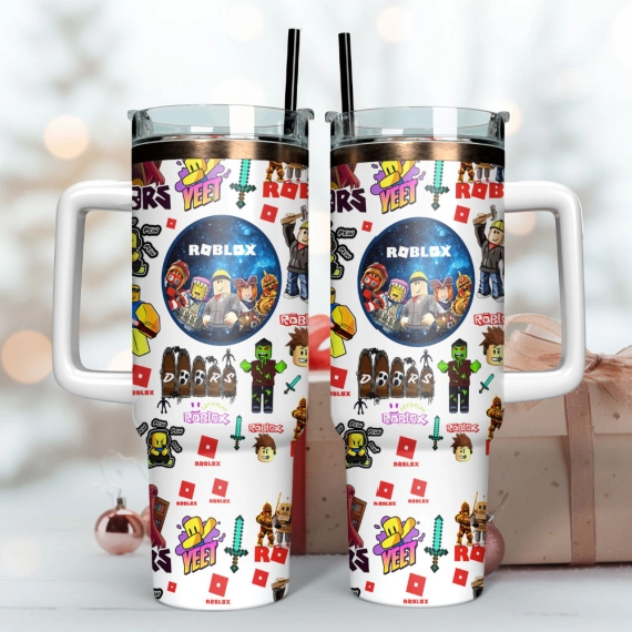 Roblox Lego Custom  Quencher 30oz or 40oz Stainless Steel Tumbler With Handle,  Best gifts for Friend Family NVA