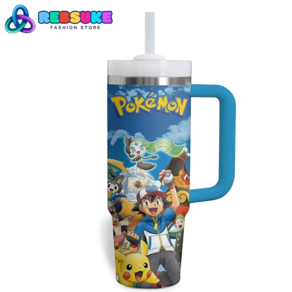 Pokemon Anime  30oz Or 40oz Stainless Steel Tumbler With Handle HG