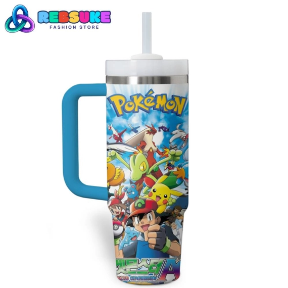 Pokemon Anime  30oz Or 40oz Stainless Steel Tumbler With Handle HG