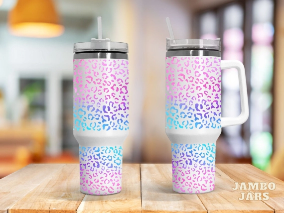 Pink and Blue Pattern  30oz or 40oz Quencher Tumbler LN
