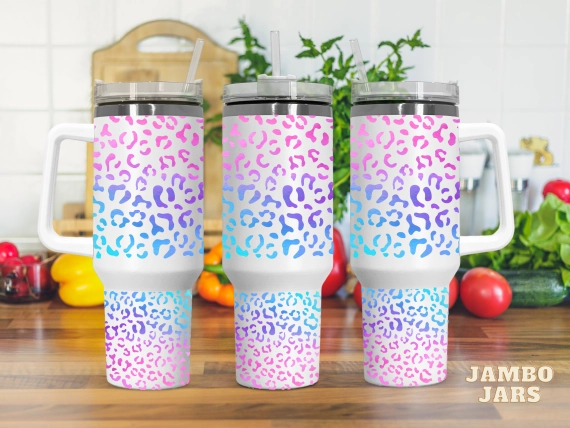 Pink and Blue Pattern  30oz or 40oz Quencher Tumbler LN