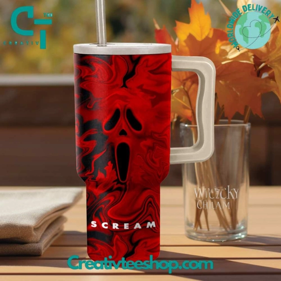 Scream Whats Your Favourite Scary Movie Gift for Her, Him on Birthday Xmas 30oz or 40oz Tumbler LN