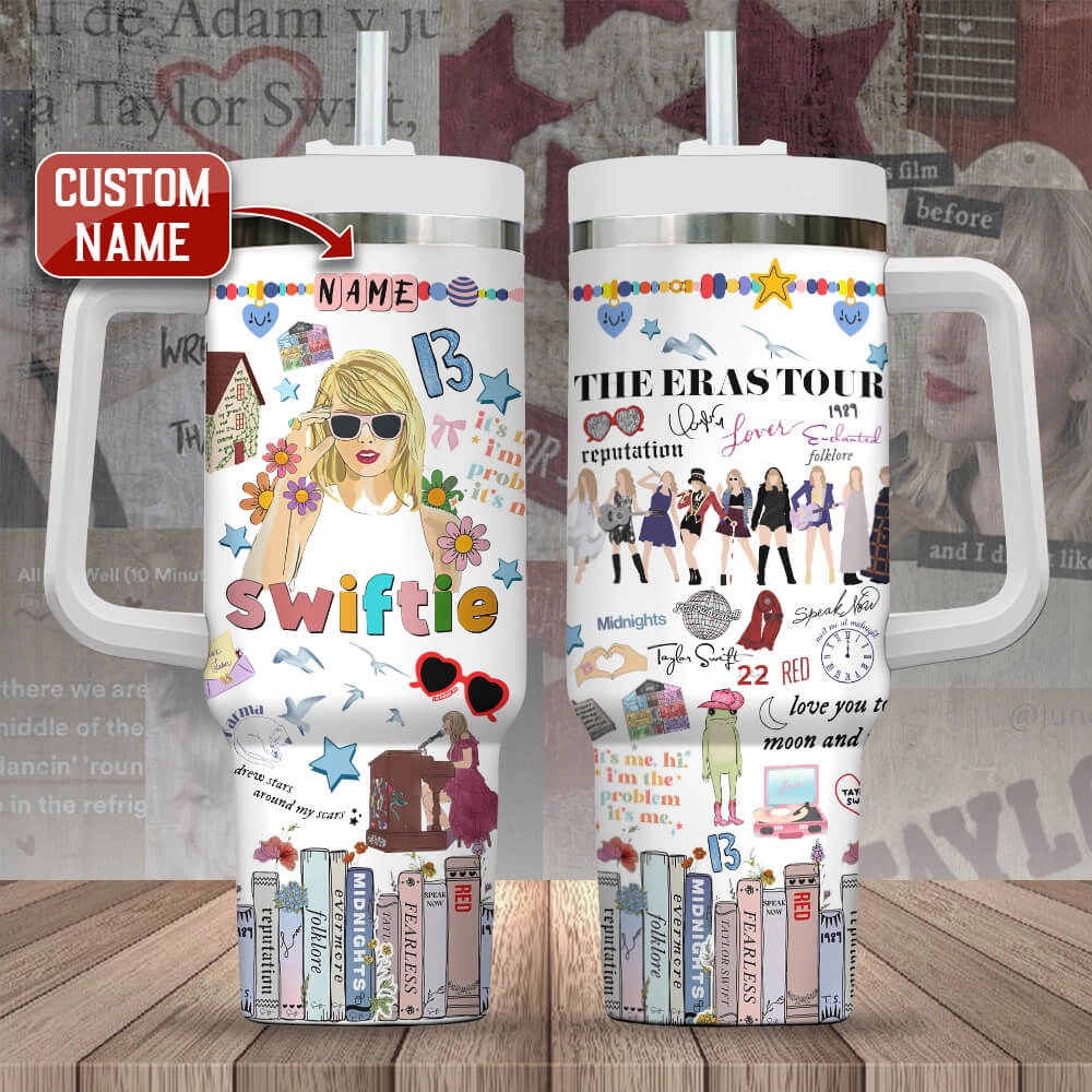 The Eras Tour 2024 Taylor Swift Swiftie Personalized 30oz or 40oz Tumbler With Handle HG