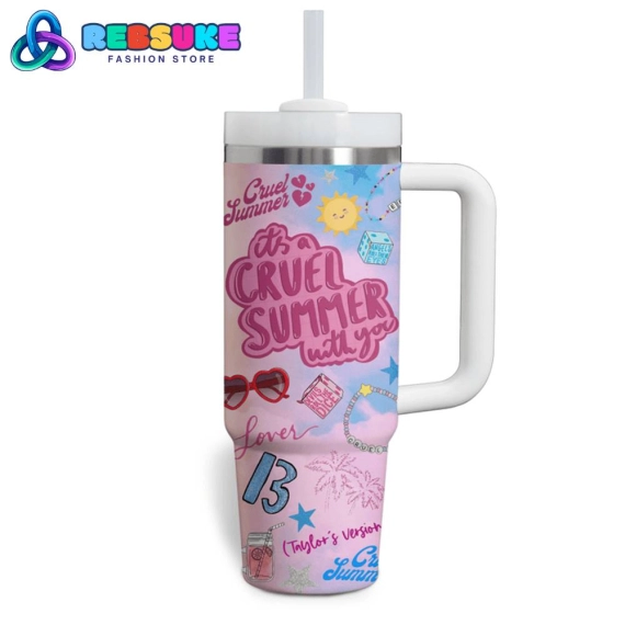 Taylor Swift Scuel Summer With You   30oz Or 40oz Stainless Steel Tumbler With Handle HG