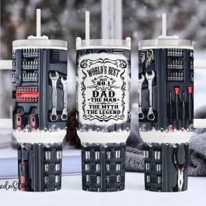 World&#8217;s Best Dad The Man The Myth The Legend Dad Mechanic 30oz or 40oz Quencher Tumbler Him Birthday Gift LN Best Dad Ever Gift For Father&#8217;s Day