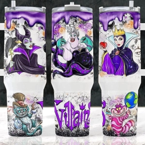 Disney Villain purple Halloween 30oz or 40oz tumbler HG