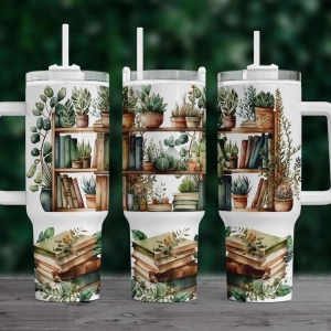 Gardener Gifts 30oz or 40oz plant Bookshelf tumbler HG