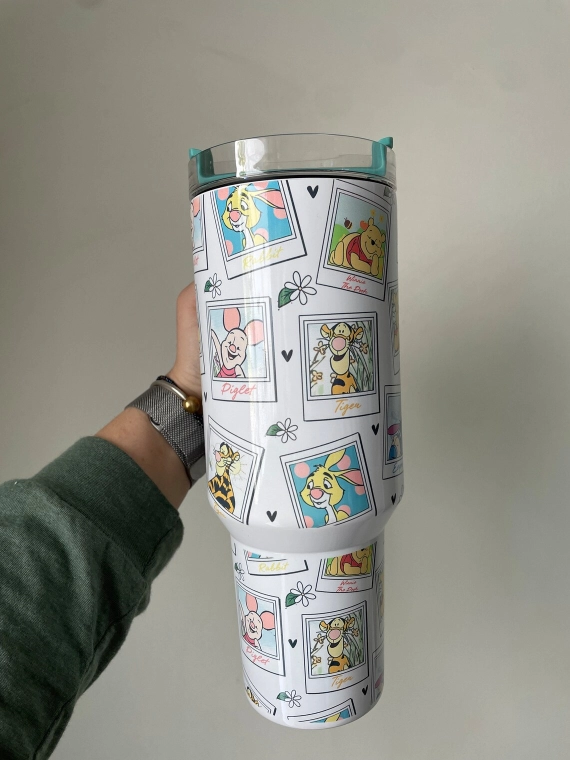 Bear & Friends Polaroid Metal 30oz or 40oz Quencher Tumbler Gift For Her Him Birthday Gift LN