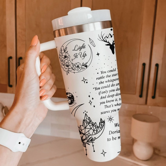 Velaris Starlight City SJM Fantasy 30oz or 40oz Tumbler HG, for the Fantasy book loving reader a perfect gift for a book lover a books person gifts