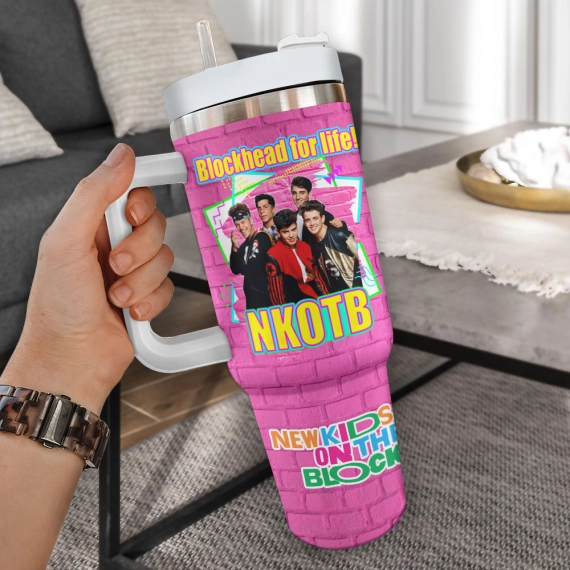 NKOTB Music Custom Stanley Quencher 30oz or 40oz Stainless Steel Tumbler With Handle HG