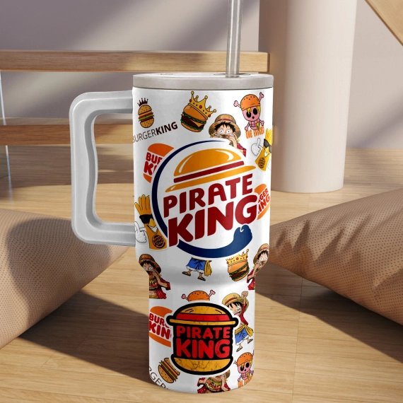 Pirate King One Piece Anime Custom Quencher 30oz Or 40oz Stainless Steel Tumbler With Handle HG
