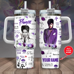 Prince Music Custom Quencher 30oz or 40oz Stainless Steel Tumbler HG With Handle