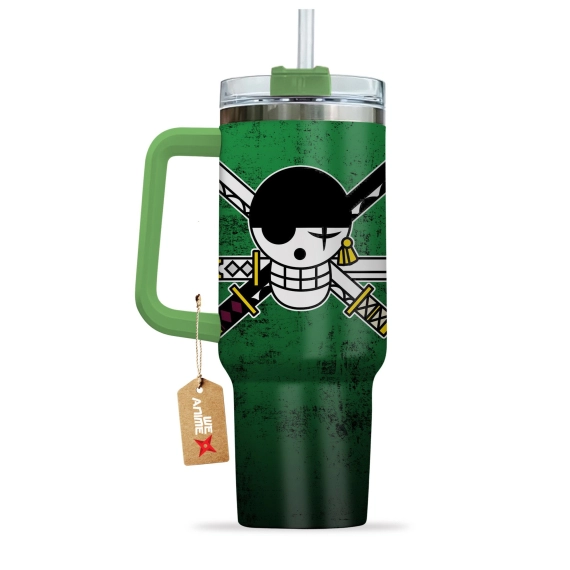 Roronoa Zoro  Custom NameOne Piece Anime Custom Quencher 30oz Or 40oz Stainless Steel Tumbler With Handle HG