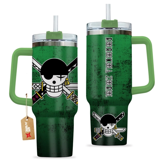 Roronoa Zoro  Custom NameOne Piece Anime Custom Quencher 30oz Or 40oz Stainless Steel Tumbler With Handle HG