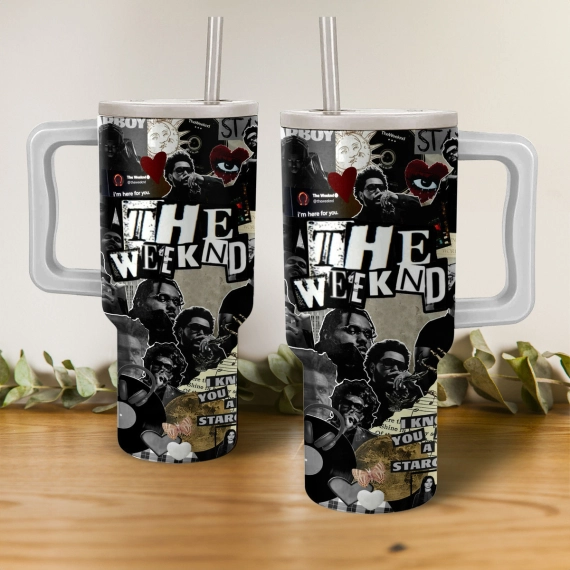The Weekend Music Custom Stanley Quencher 40oz Stainless Steel Tumbler HG With Handle