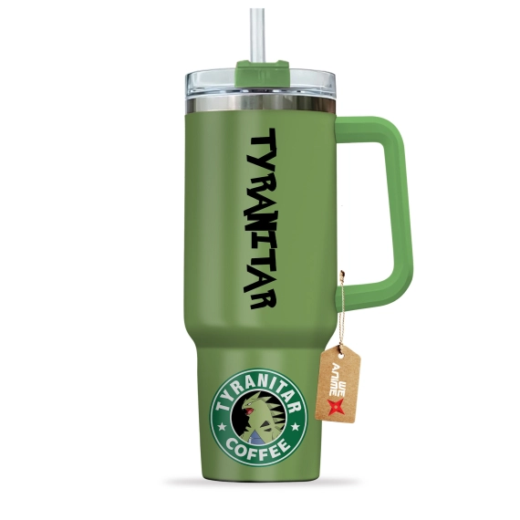 Tyranitar Coffee Pokemon Anime Custom   Quencher 30oz or 40oz Stainless Steel Tumbler With Handle HG
