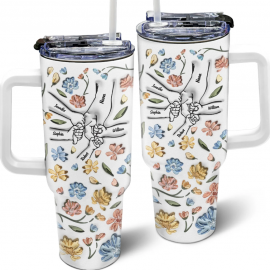 Screenshot_11.png Custom Tittle And Kids Name Mother's Day Gift For Mom, Dad , Gramdma, Nana 30oz or 40oz Tumbler Tumbler With Handle HG