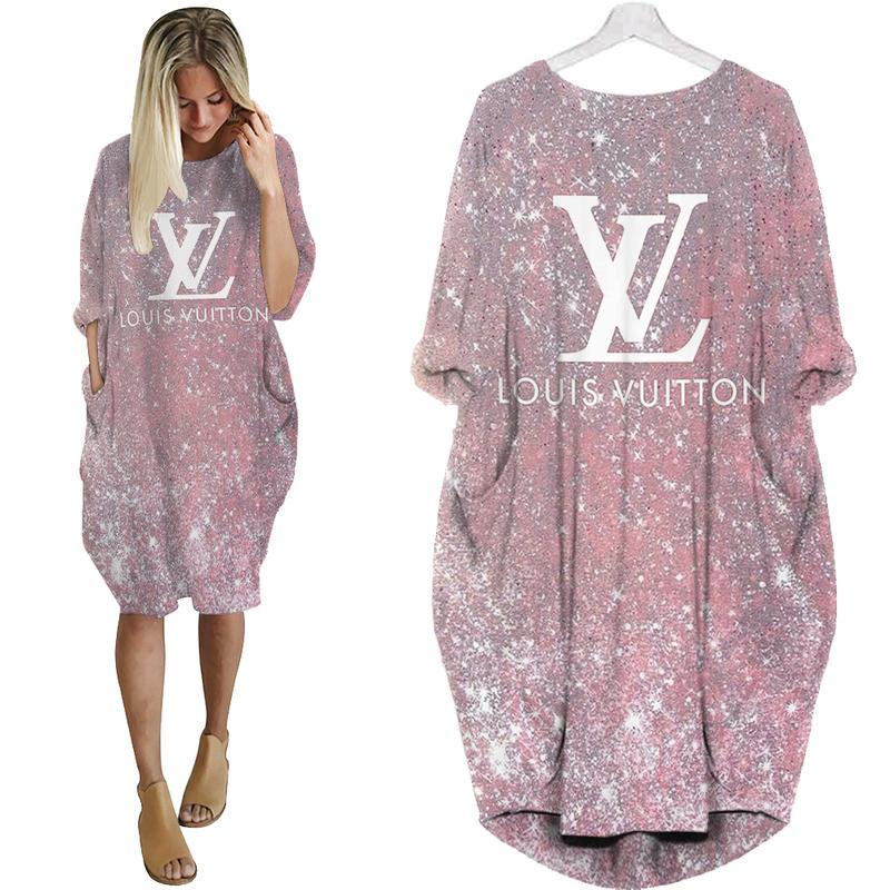 lv2 bling batwing pocket dress lv luxury brand clothing clothes outfit for women HG