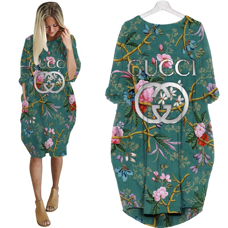 gc1 flower batwing pocket dress luxury brand clothing clothes outfit for women HG