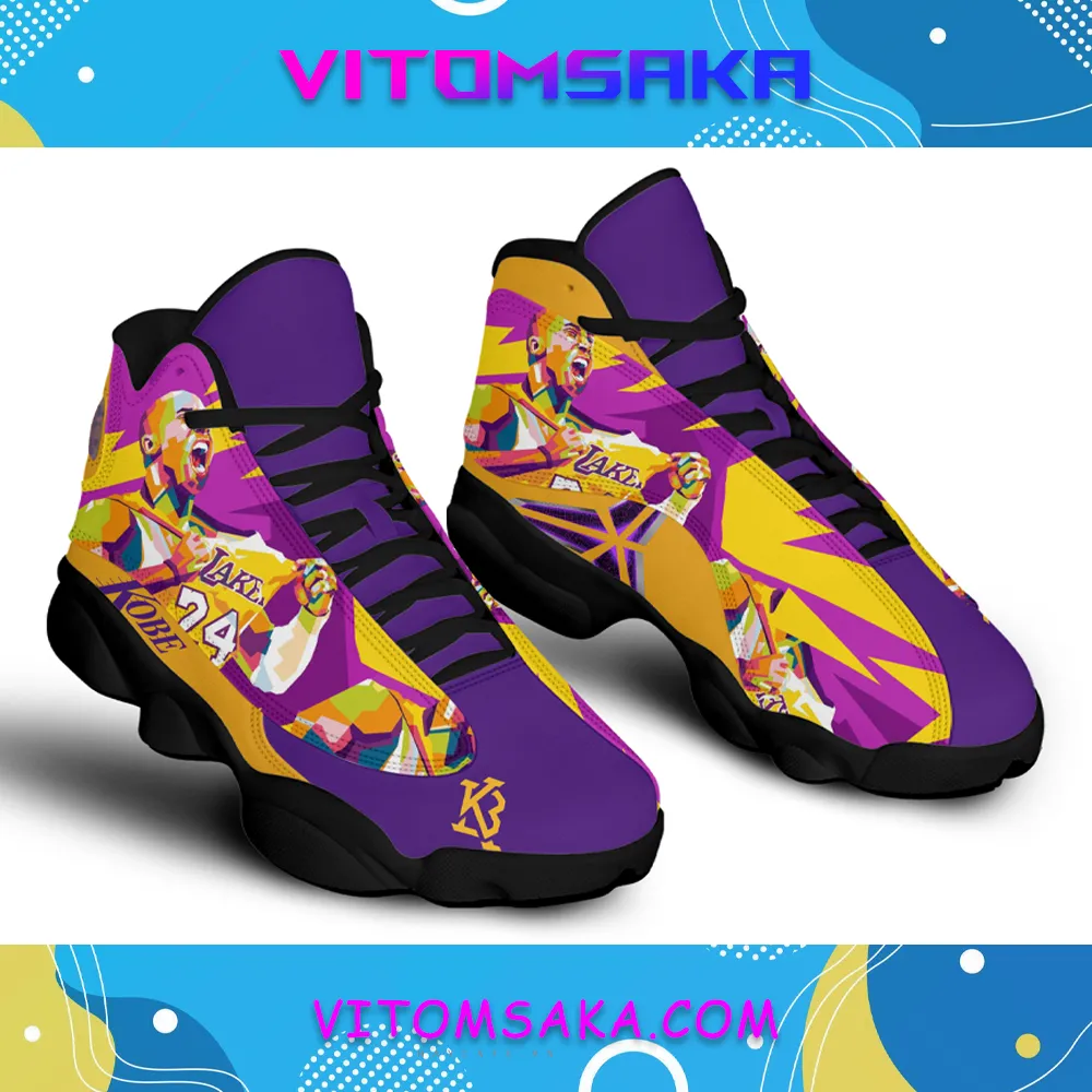 Kobe Bryant Air JD Thirteen HG Sneakers LA Lakers Yellow Sport Shoes- Air JD Thirteen HG Shoes Sneaker- Gift Shoes For Fan Like Sneaker-Shoes Full Size Chart For Customer Choice Best Fit #air jordan #shoes