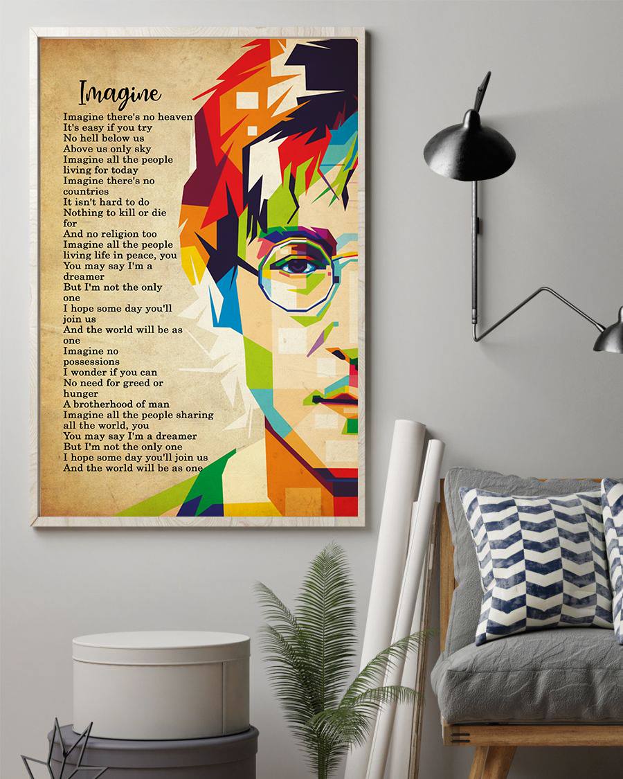 IMaGINE Song John LeNNon And The PlAstiC Ono BAndwith THe Flux Fiddlers Canvas Art and Poster HG