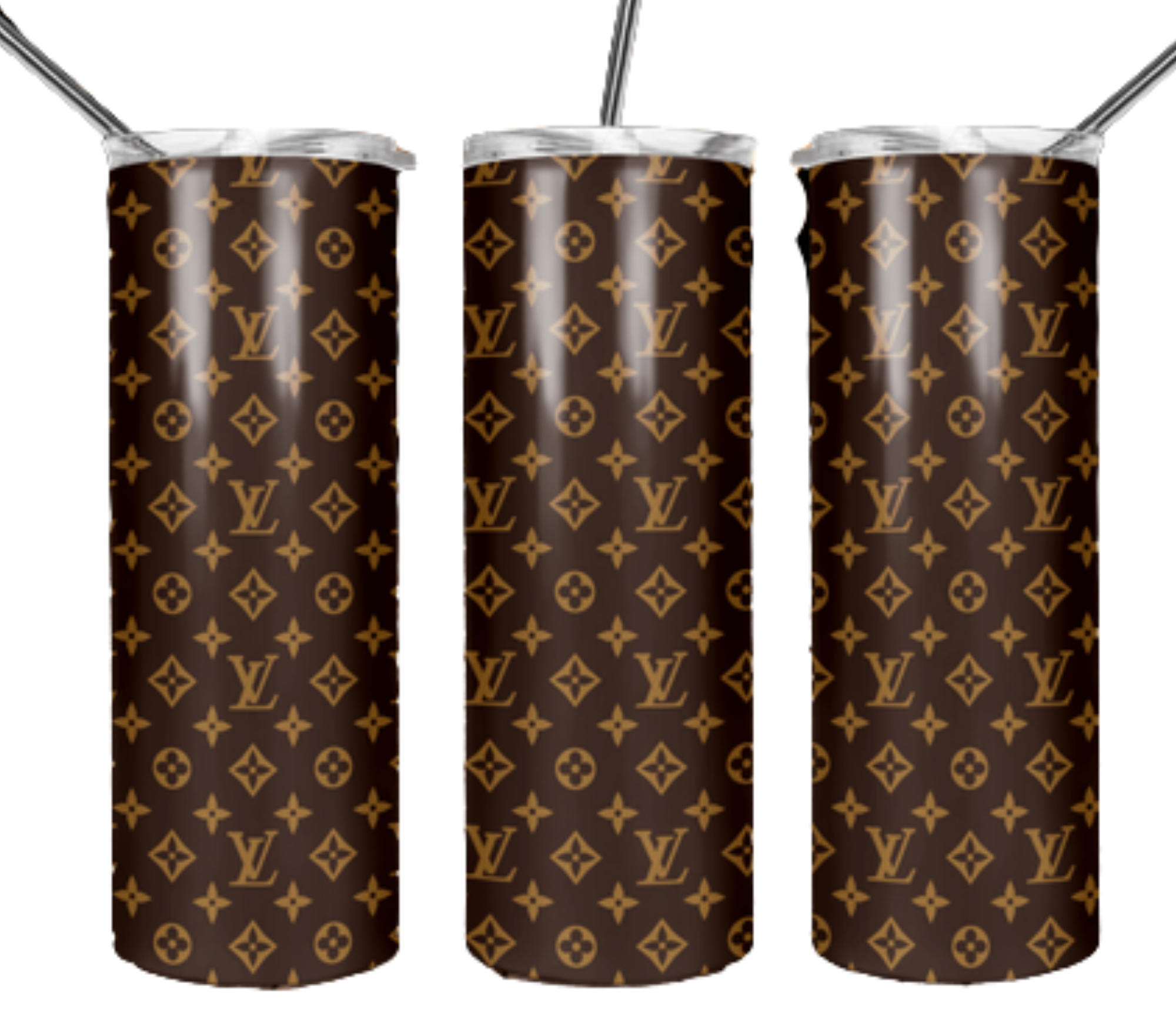 LV2 LV Monogram Yeti Inspired Tumbler Cup Luxury Custom Skinny Tumbler Gifts For Men Women HT