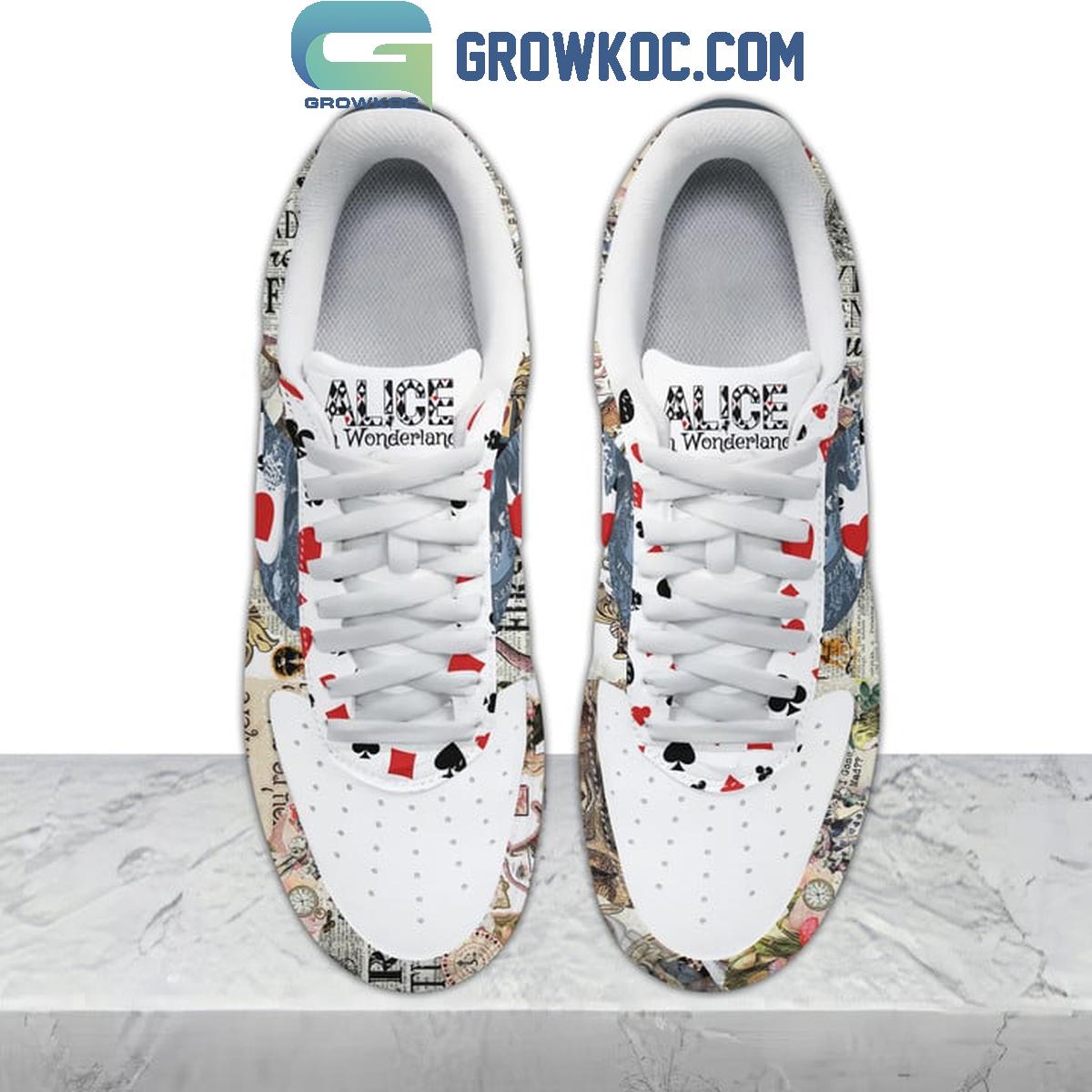 Alice In Wonderland Red And White Queens Special Fashion Shoes For NK1 Brand AIRF1 Shoes Men Woman Fashion Shoes For Men Woman Sneaker NVA