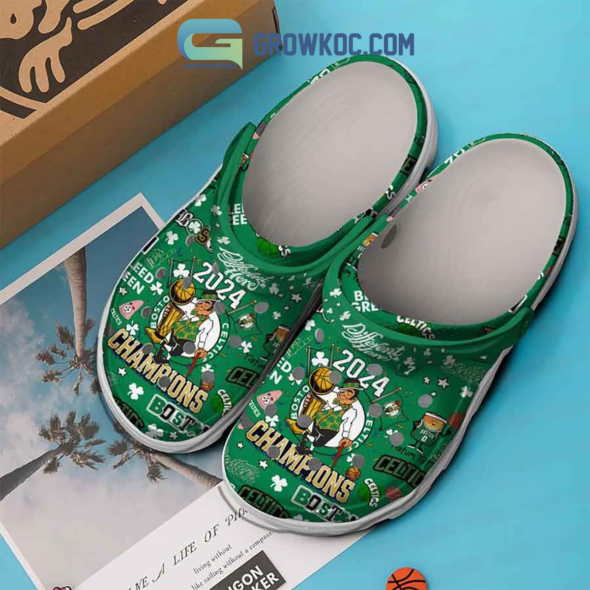 Boston Celtics NBA Finals 2024 Champions Bleed Green Clogs Crocs