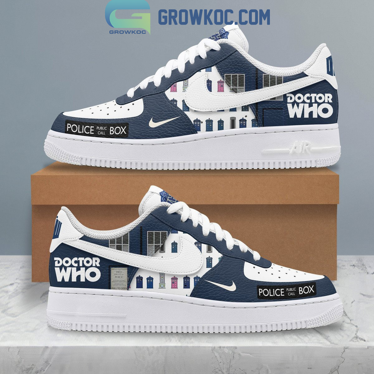 Doctor Who Police Public Call Box NK1 Brand AIRF1 Shoes Sneaker Sport Fashion For Men Women NVA