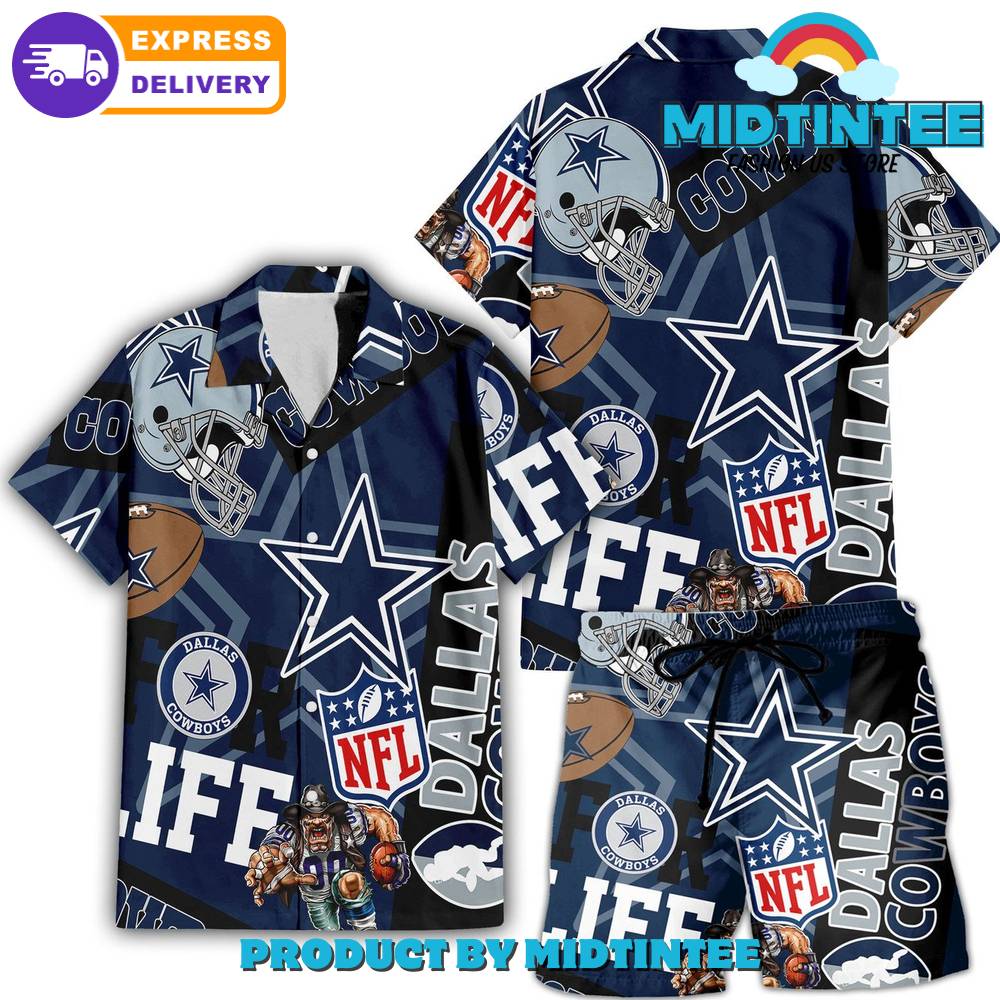 NFBLeage DCowboyss Combo Hawaiian Shirt And Short Or Flip flops HG