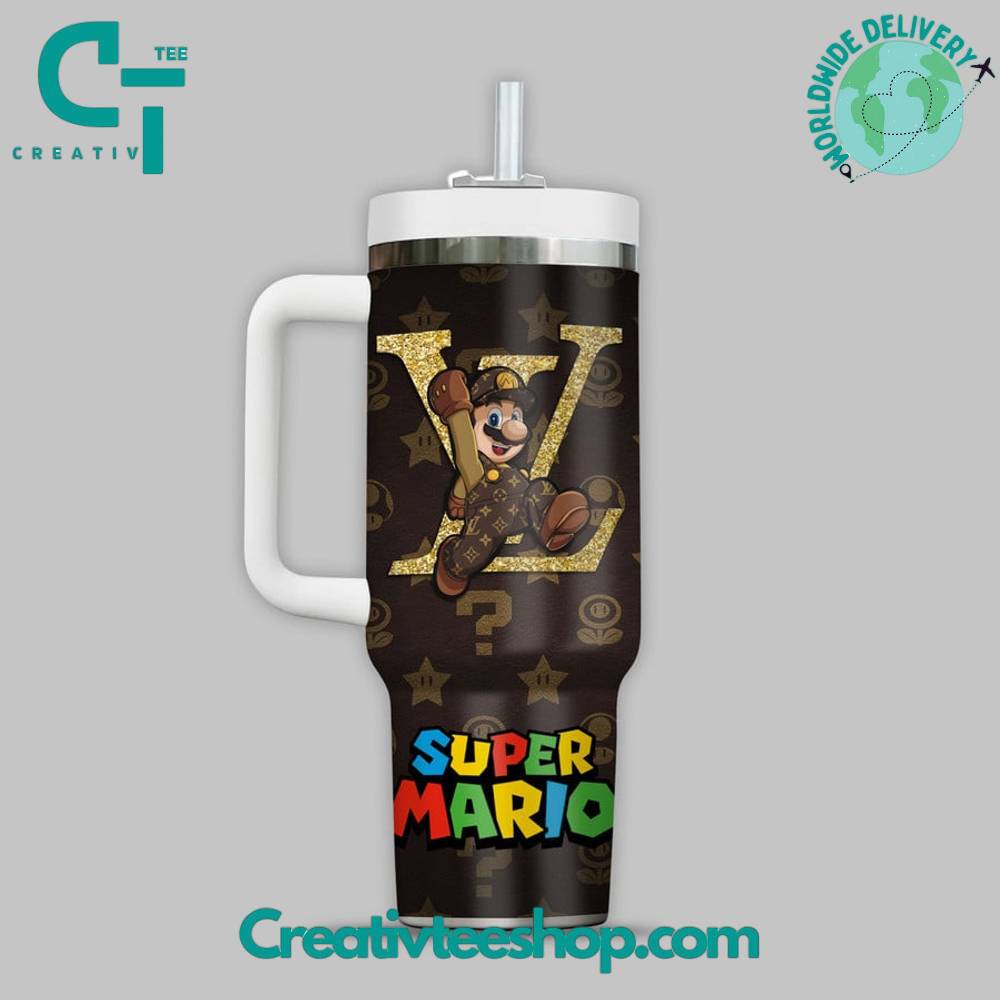 Super Mario x LV2 30oz or 40oz Tumbler LN Gift for her Gift for him, Valentine Birthday Xmas Halloween Gift
