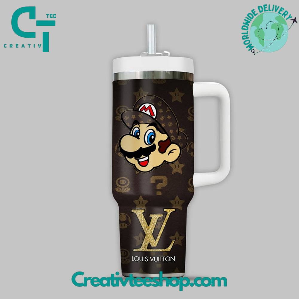 Super Mario x LV2 30oz or 40oz Tumbler LN Gift for her Gift for him, Valentine Birthday Xmas Halloween Gift