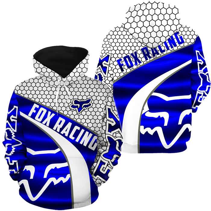 Gifts For Racing Lover FoX Racing Blue 3D Unisex Hoodie HG