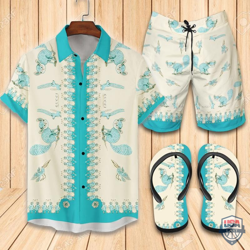gc1 Set Luxury Brand Hawaiian Shirt And Shorts Or Flip flops HG