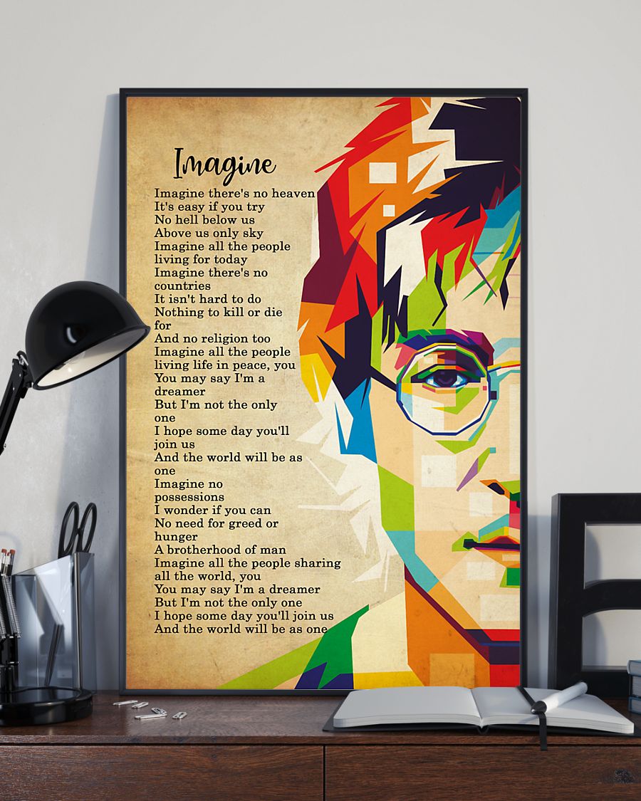 IMaGINE Song John LeNNon And The PlAstiC Ono BAndwith THe Flux Fiddlers Canvas Art and Poster HG