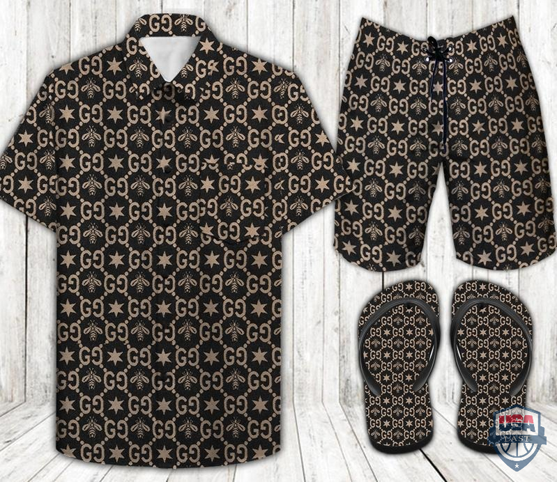 gc1 Set Luxury Brand Hawaiian Shirt And Shorts Or Flip flops HG