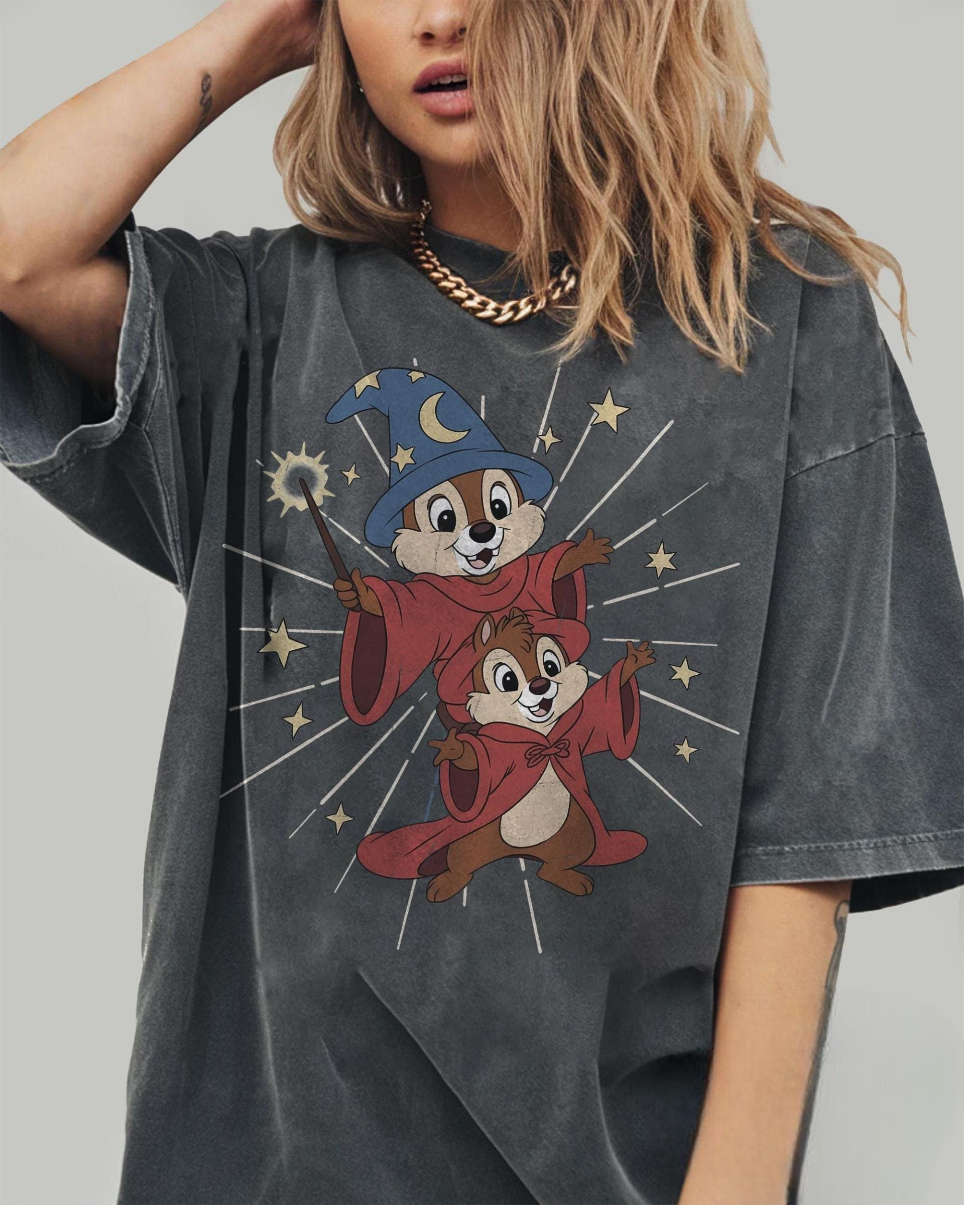 TT WDW Chip N Dale Costume Mickey Sorcerer T-Shirt, Disneylan Trip Shirt, WDW Family Matching Shirt, WDW Magic Kingdom 2026 Shirt HFN Shirt