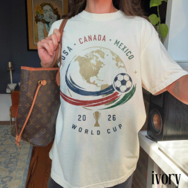 USA Canada Mexico World Cup 2026 Shirt, Globe Soccer Tournament Graphic Tee, International Football Fan NNA