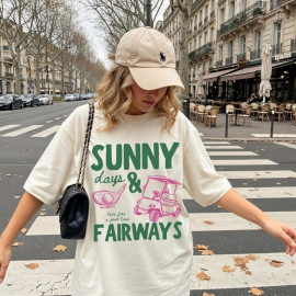 TT Sunny Days and Fairways T-Shirt, Golf Shirt, Golf Lover Gift, Summer Graphic Tee HFN Shirt