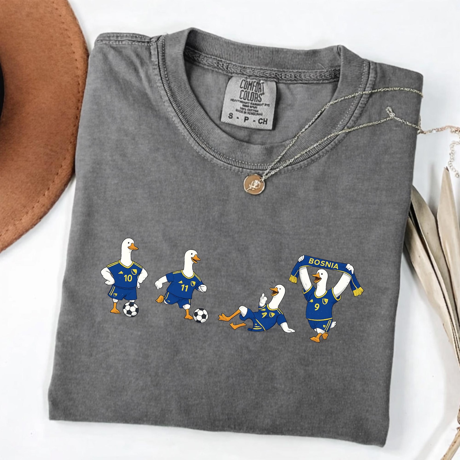 Funny Goose Soccer Team Bosnia Shirt, Funny Duck Soccer Tee, Bosnia Football Fan Shirt, Cute Soccer Lover Gift, World Cup 2026 Fan Tee NNA