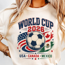 World Cup 2026 Shirt, USA Canada Mexico Soccer Fan Tee NNA