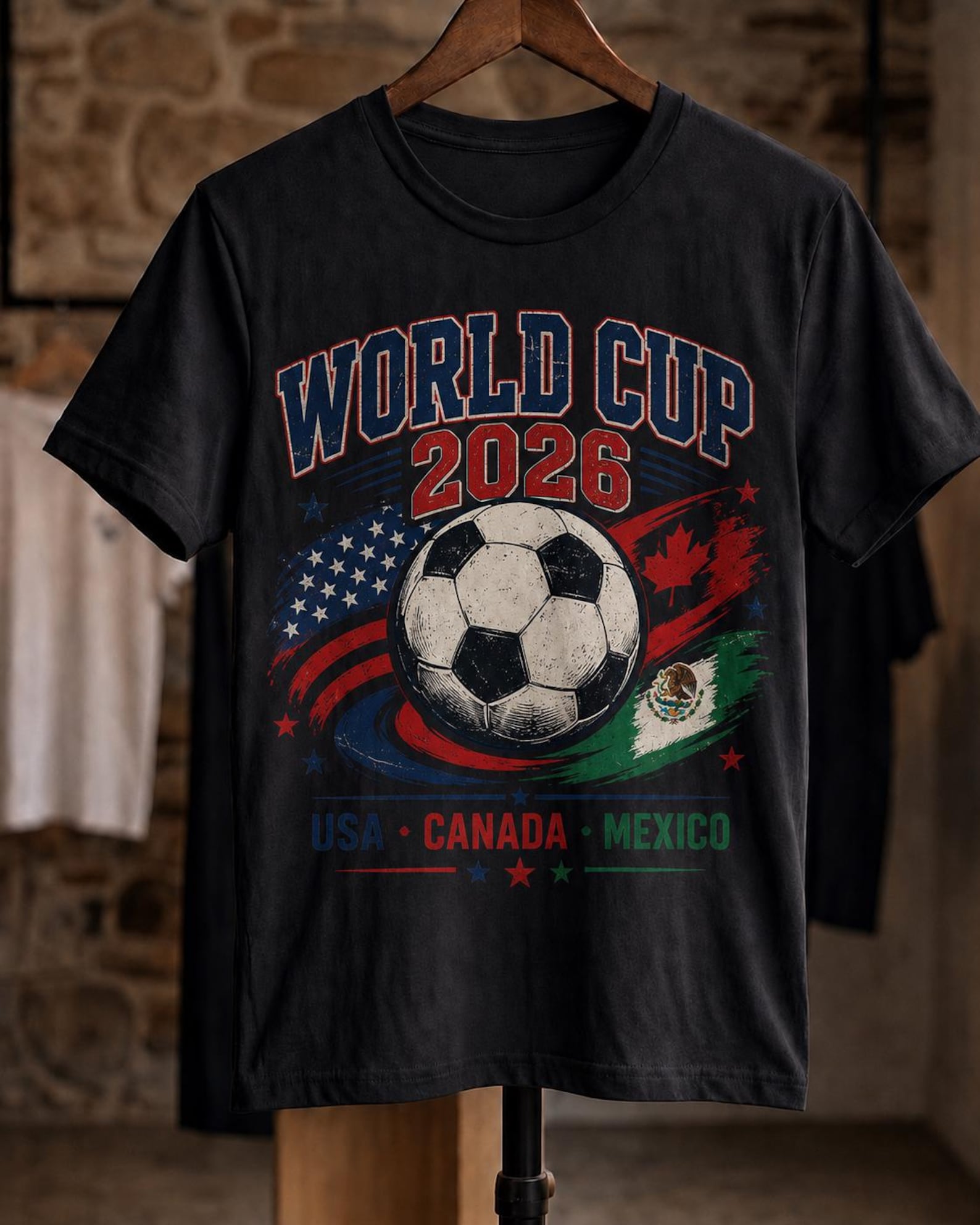 World Cup 2026 Shirt, USA Canada Mexico Soccer Fan Tee NNA