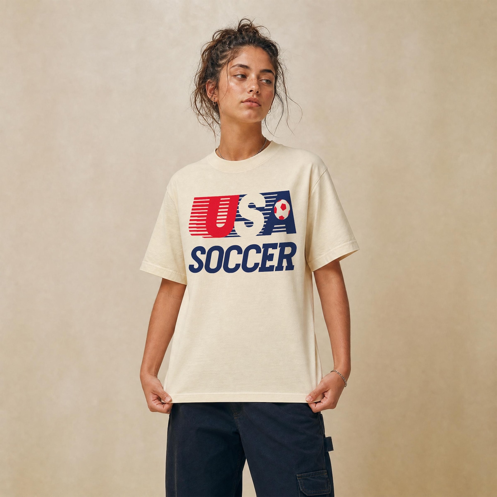 USA Soccer Team Graphic Tee, 80's United States Fan Apparel NNA