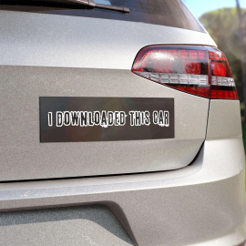 I Downloaded This Car | Car Bumper Magnet | Funny Meme  Gen Z  Magnetic Car Accessory  Car Decal | Quality Weatherproof Vinyl Car Magnet HFN