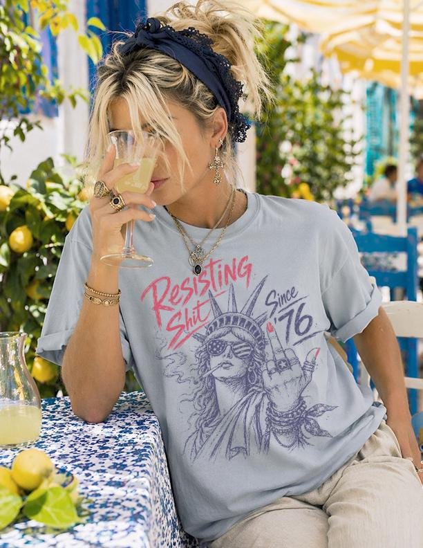 TT 1776 Shirt Resistance Shirt Statue Of Liberty Funny 4th Of July Radical Feminist Shirt Feminist 4th Of July Shirt 4th Tees 250th Anniversary NNA